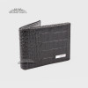 Зажим для денег с отделением для кредитных карт на кнопке KARYA 0931 53 Black Croco