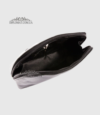 Косметичка женская CANPELLINI 436 Кожаная На одно отделение7 BLACK FLOATER Черный