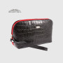 Косметичка женская CANPELLINI 436 Кожаная На одно отделениеP2 BLACK CROCO Черный