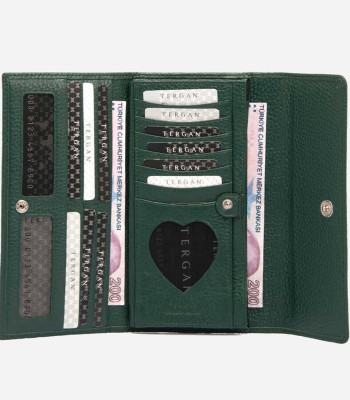Кошелек женский из натуральной кожи TERGAN 5719 KOYU YESIL FLOATER