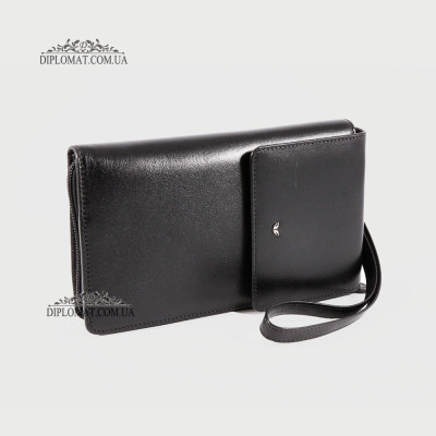 Сумка мужская TERGAN 1365  SIYAH  RUSTIC Черная с ремнем через плечо и на руку