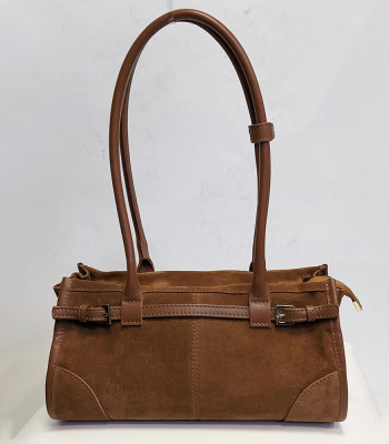 Сумка Женская Кожаная VALIENTE 1400 SUEDE Brown Замш Коричневый