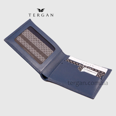 Портмоне мужское TERGAN 1227 кожаное без монетницы  LACIVERT RUSTIC Синий Синий