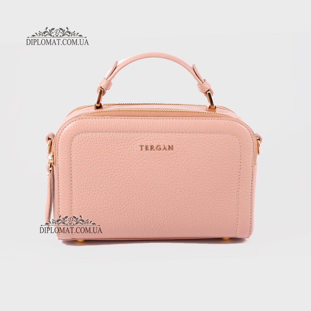 Сумка Женская Кожаная TERGAN 79133  NUDE FLOATER Цвет: Пудра