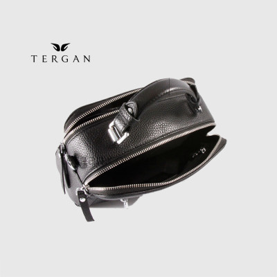 Сумка женская TERGAN 79133 кожаная маленькая с ремнем через плечо SIYAH FLOATER Черный