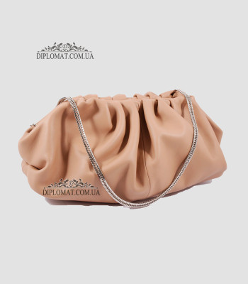 Сумка Женская VALIENTE 1104 Кожаная Средняя На цепочкеSAUVAGE D. Caramel