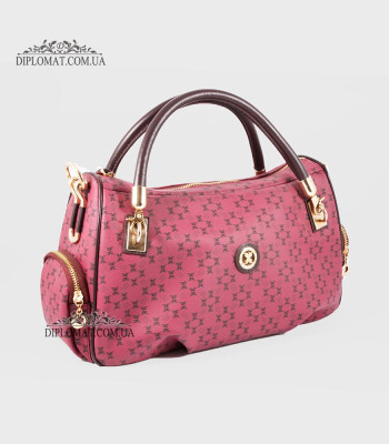 Сумка женская TERGAN 78941 BORDO PRINT/KOYU BORDO