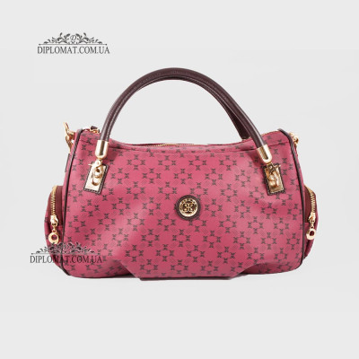 Сумка женская TERGAN 78941  BORDO PRINT/KOYU BORDO Красный