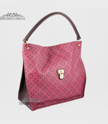 Сумка женская TERGAN 78939 BORDO PRINT/KOYU BORDO