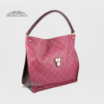 Сумка женская TERGAN 78939  BORDO PRINT/KOYU BORDO Красный