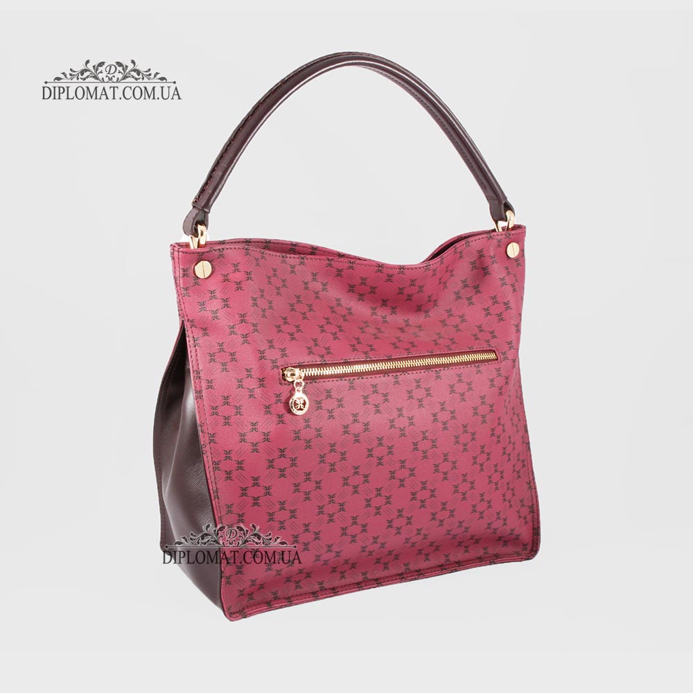 Сумка женская TERGAN 78939  BORDO PRINT/KOYU BORDO Красный