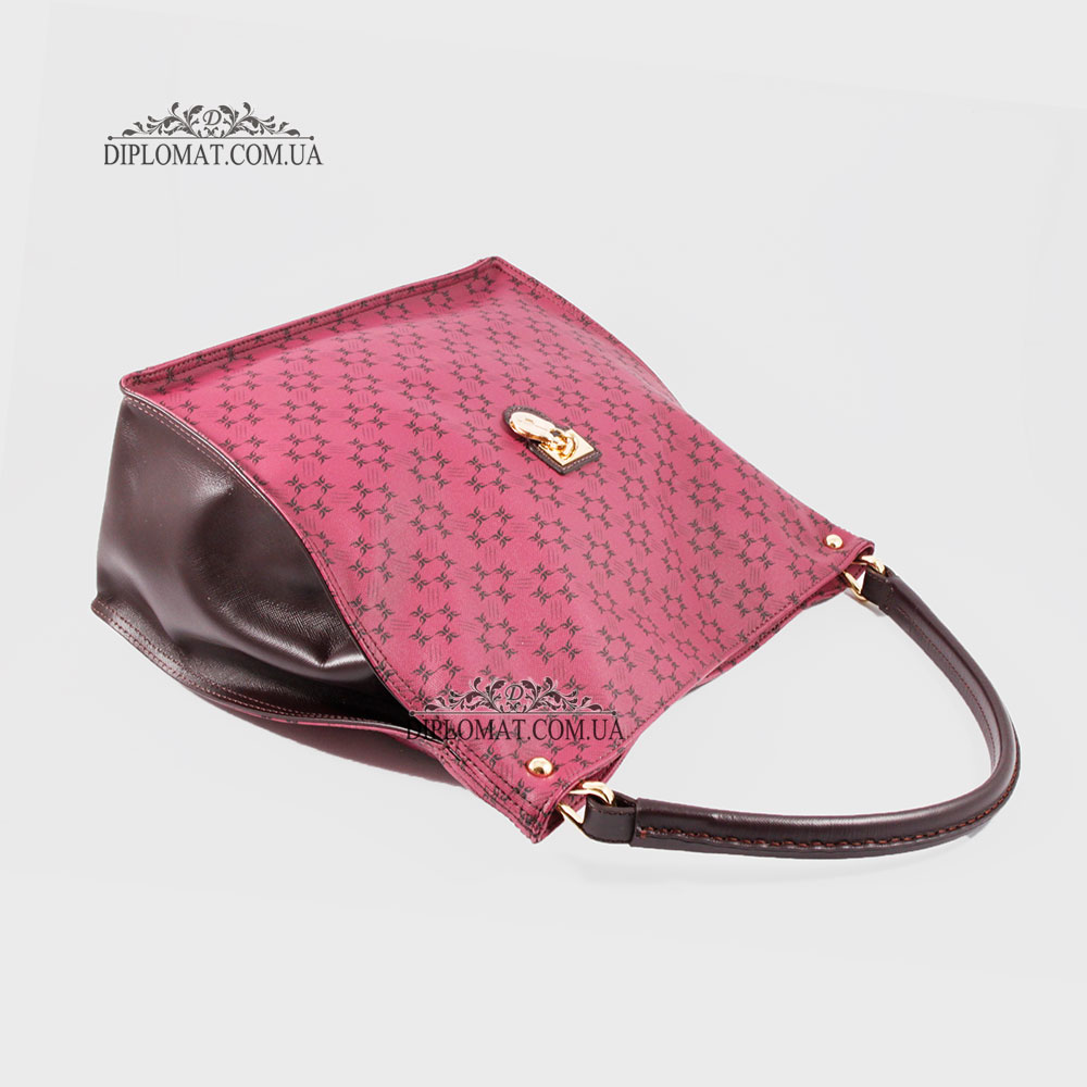 Сумка женская TERGAN 78939  BORDO PRINT/KOYU BORDO Красный