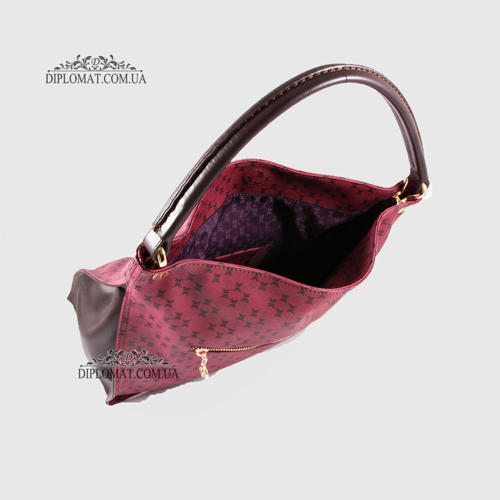 Сумка женская TERGAN 78939  BORDO PRINT/KOYU BORDO Красный
