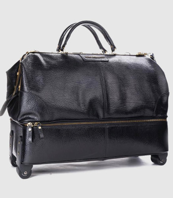 Сумка дорожная TONY BELLUCCI T-5251 кожаная на 4 колесах893 BLACK