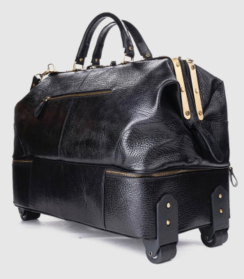 Сумка дорожная TONY BELLUCCI T-5251 кожаная на 4 колесах893 BLACK