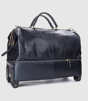 Сумка дорожная TONY BELLUCCI T-5251 кожаная на 4 колесах894 NAVY BLUE