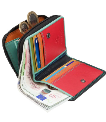 Кошелек женский маленький VISCONTI RB53 c RFID Black/Rhumba