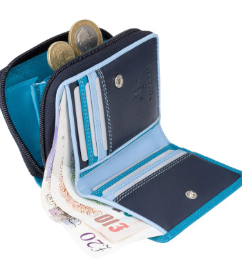Кошелек женский маленький VISCONTI RB53 c RFID Blue Multi