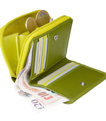 Кошелек женский маленький VISCONTI RB53 c RFID Lime Multi