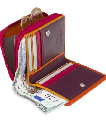 Кошелек женский маленький VISCONTI RB53 c RFID Orange Multi