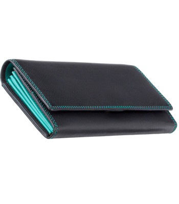 Кошелек женский кожаный VISCONTI CD21 Topaz c RFID Black Aqua