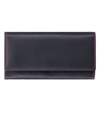 Кошелек женский кожаный VISCONTI CD21 Topaz c RFID Black Red
