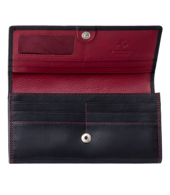 Кошелек женский кожаный VISCONTI CD21 Topaz c RFID Black Red