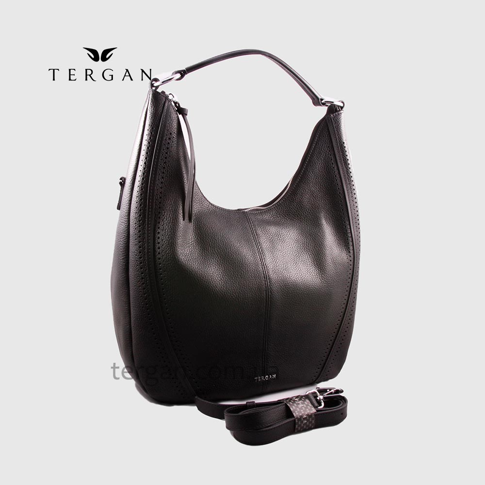Сумка Женская Кожаная TERGAN 79703  SIYAH FLOATER/SIYAH ANALIN Черный