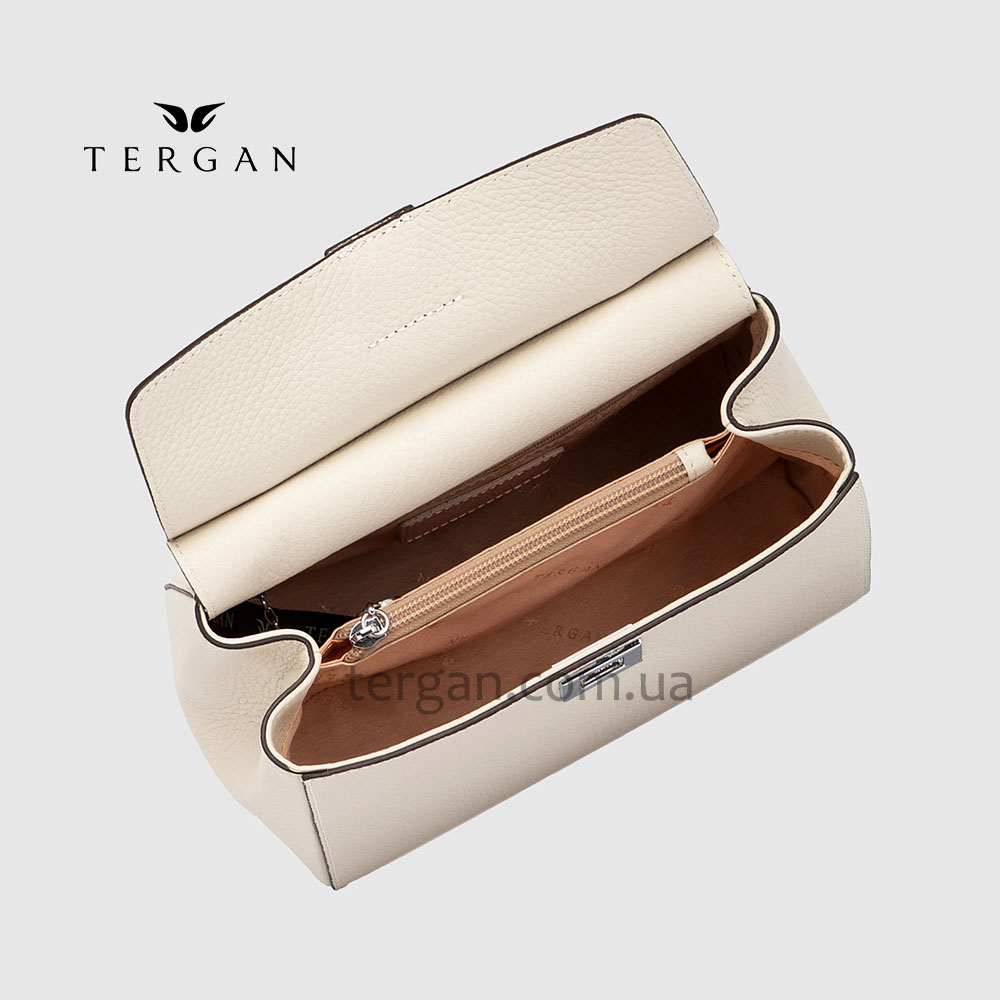 Сумка Женская Кожаная TERGAN 79481  BEJ FLOATER Белый
