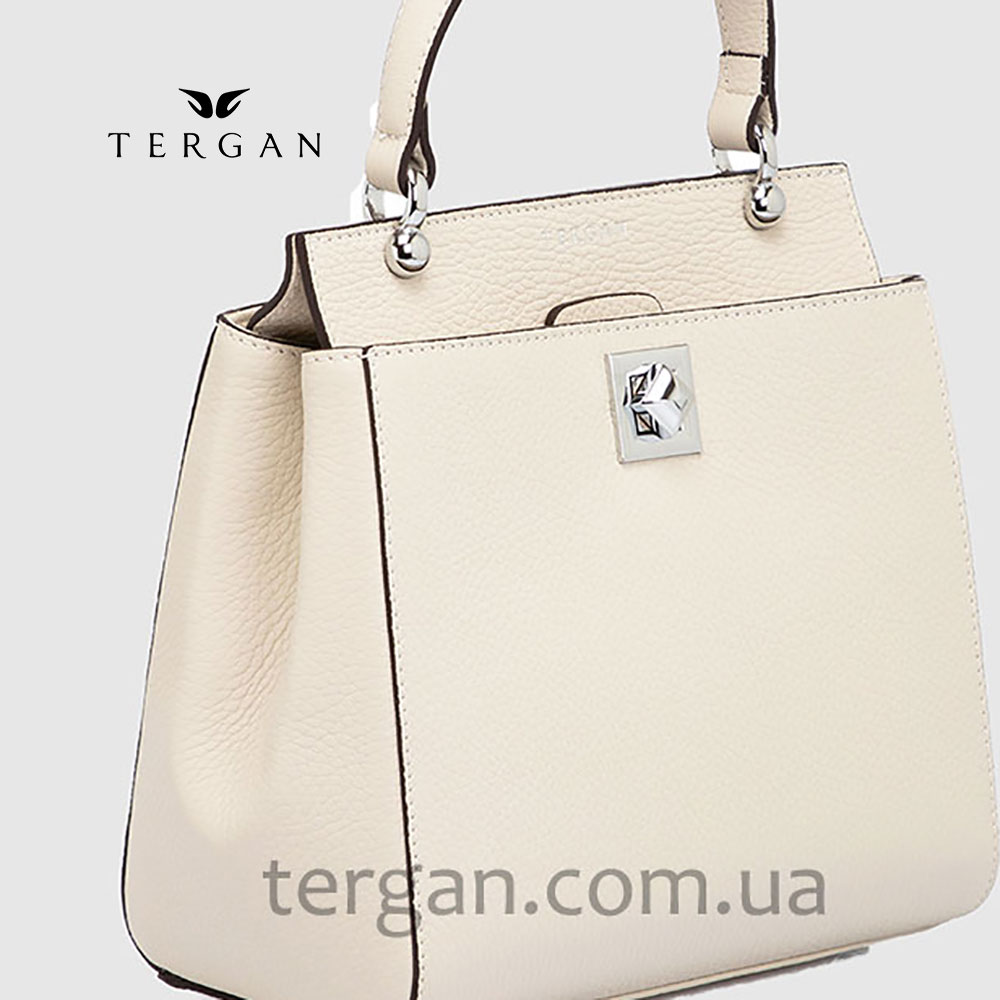 Сумка Женская Кожаная TERGAN 79481  BEJ FLOATER Белый