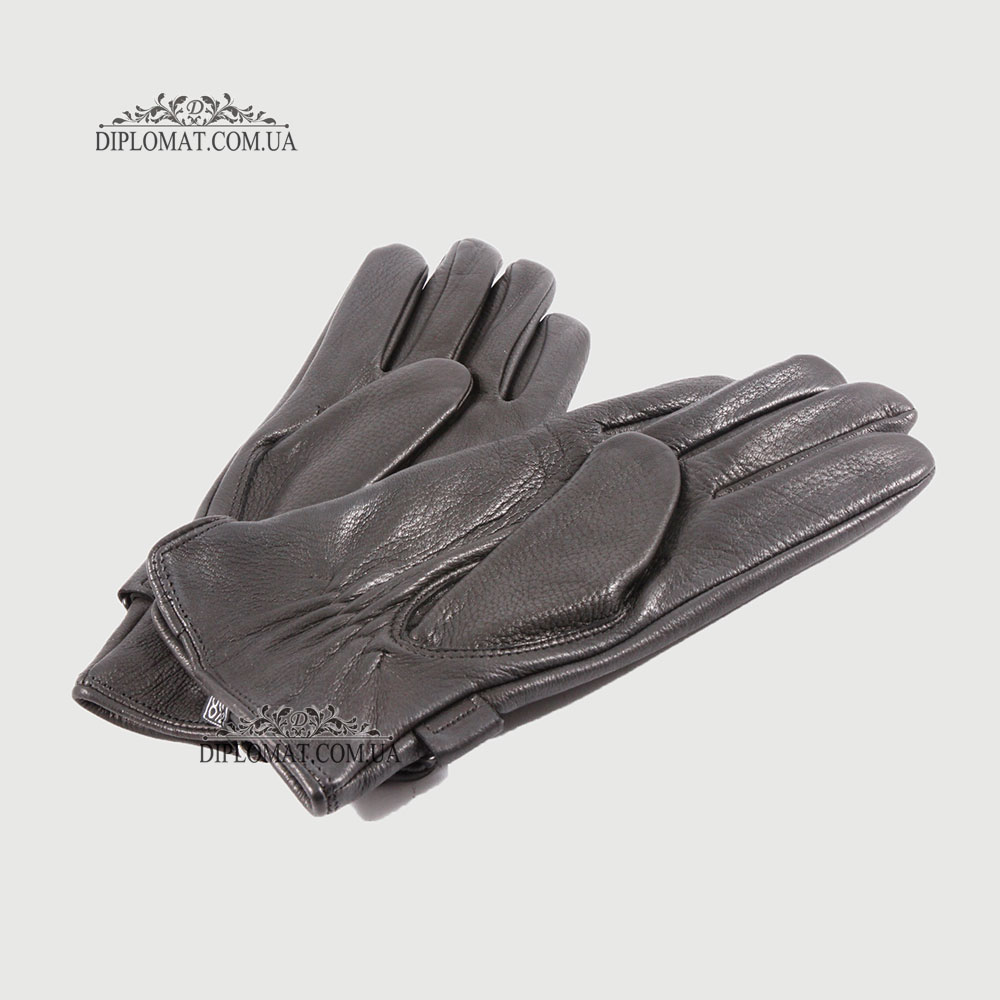 Перчатки мужские Кожаные Олень Подкладка Шерсть HARMON 620 Черный DEER BLACK  8,5 Черный