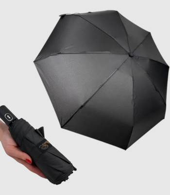 Маленький зонт от дождя BELLISSIMO SL 2401 автомат, чёрный Polyester BLACK