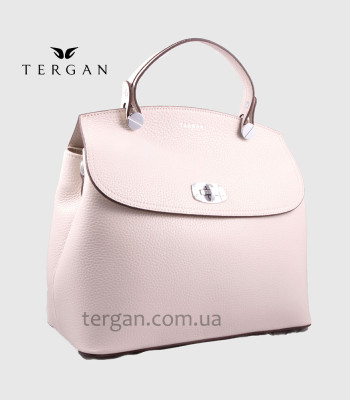 Сумка женская кожаная TERGAN 79121 Стильная Средняя с ремнем через плечоBEJ FLOATER
