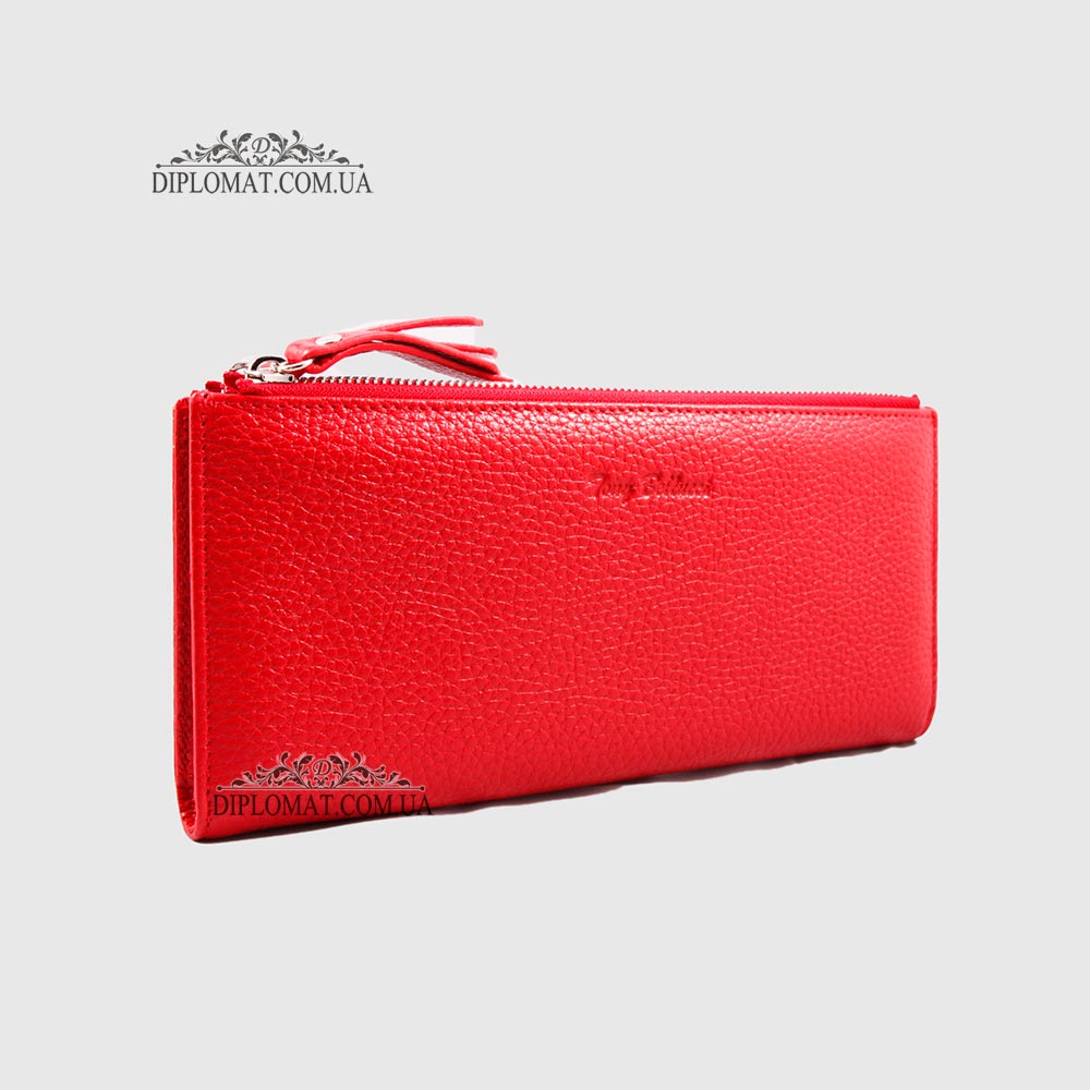 Кошелек-Клатч женский TONY BELLUCCI T-860 С двумя отделениями на молнии 282 RED Красный Красный