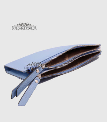 Кошелек-Клатч женский TONY BELLUCCI T-860 С двумя отделениями на молнии206 BLUE Голубой