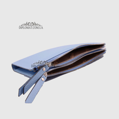Кошелек-Клатч женский TONY BELLUCCI T-860 С двумя отделениями на молнии 206 BLUE Голубой Голубой