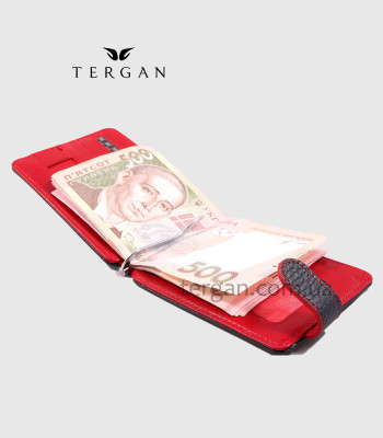 Зажим для денег TERGAN 1637 На 10 отделений под кредитные карточки LACIVERT FLOATER/KIRMIZI FLOATER