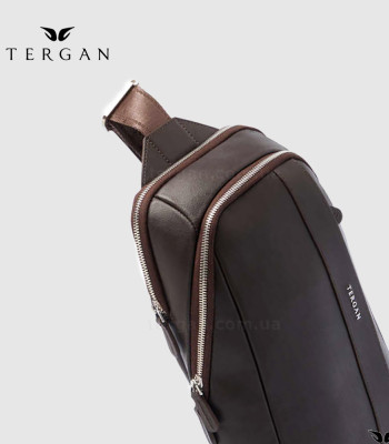 Сумка-слинг мужская кожаная TERGAN 21502 KAHVE ARSEL
