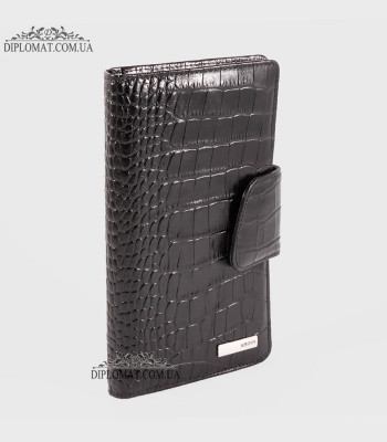 Визитницы кожаные для дисконтных карт KARYA 008 53 Black Croco
