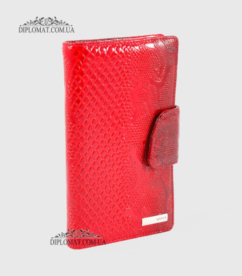 Визитницы кожаные для дисконтных карт KARYA 008 019 RED Lack