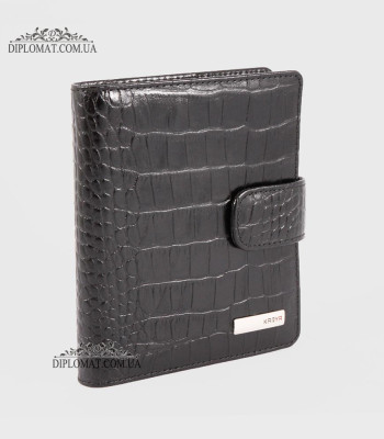 Визитницы кожаные для дисконтных карт KARYA 009 53 Black Croco