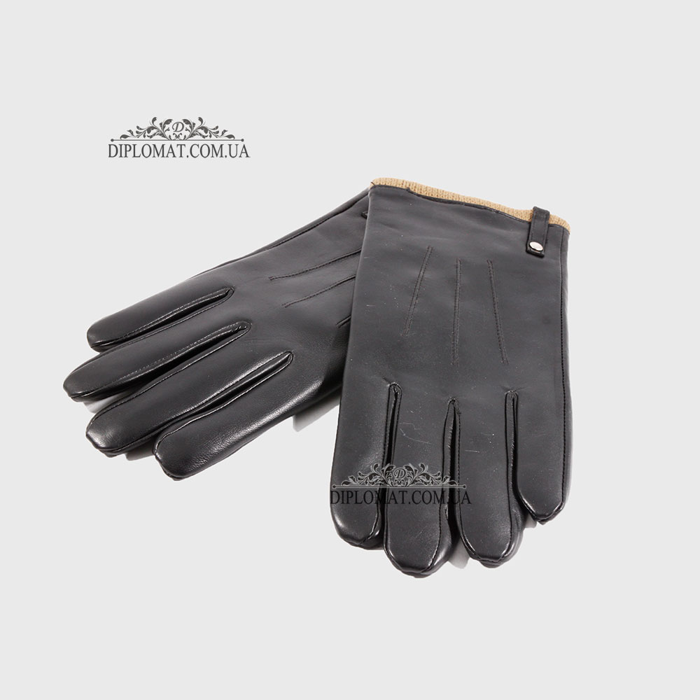 Перчатки мужские Кожа Козы Подкладка Шерсть SUPERIOR 101 Черный GOAT BLACK 11 Черный