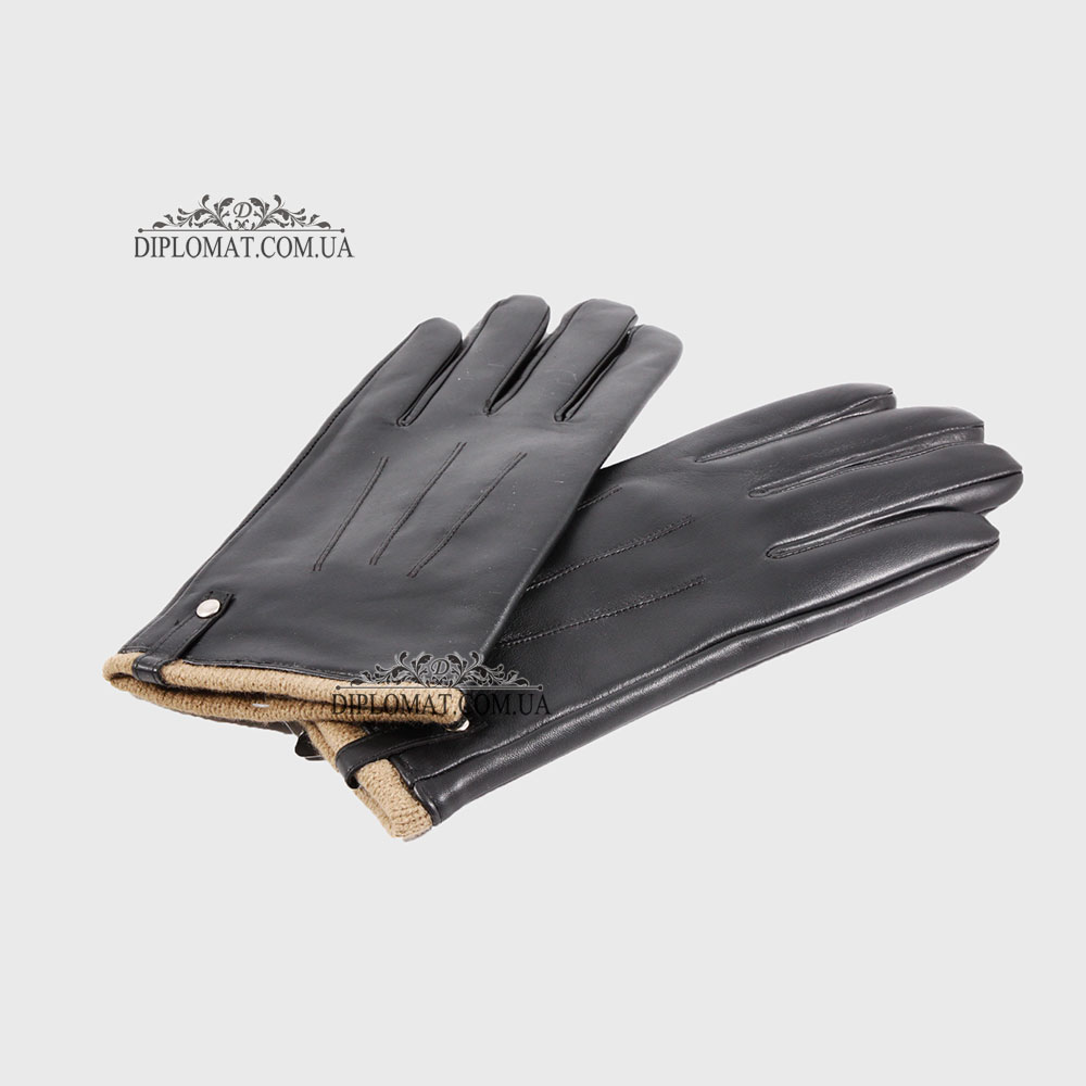 Перчатки мужские Кожа Козы Подкладка Шерсть SUPERIOR 101 Черный GOAT BLACK 11 Черный