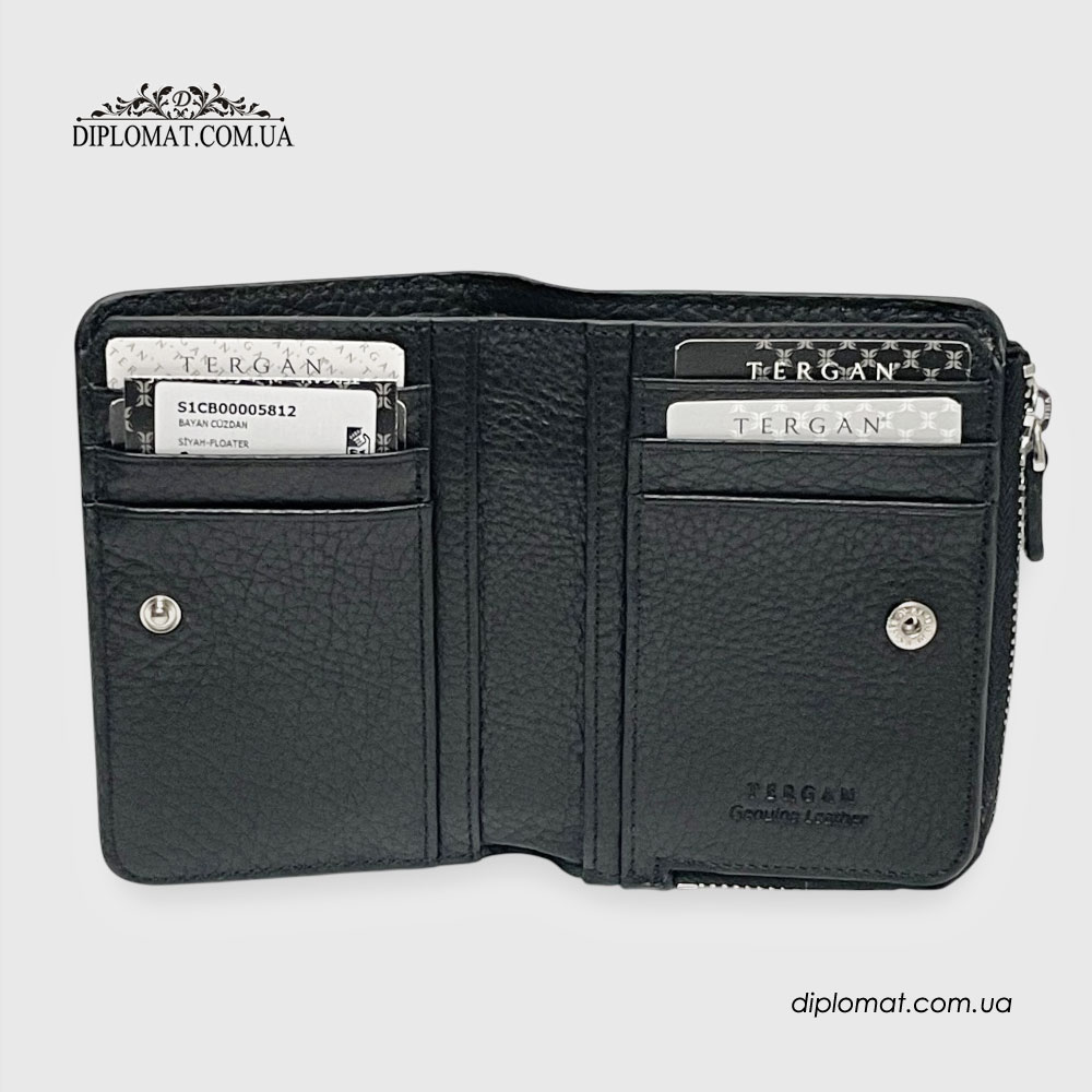 Кошелек женский кожаный TERGAN 5812  SIYAH FLOATER Черный Черный