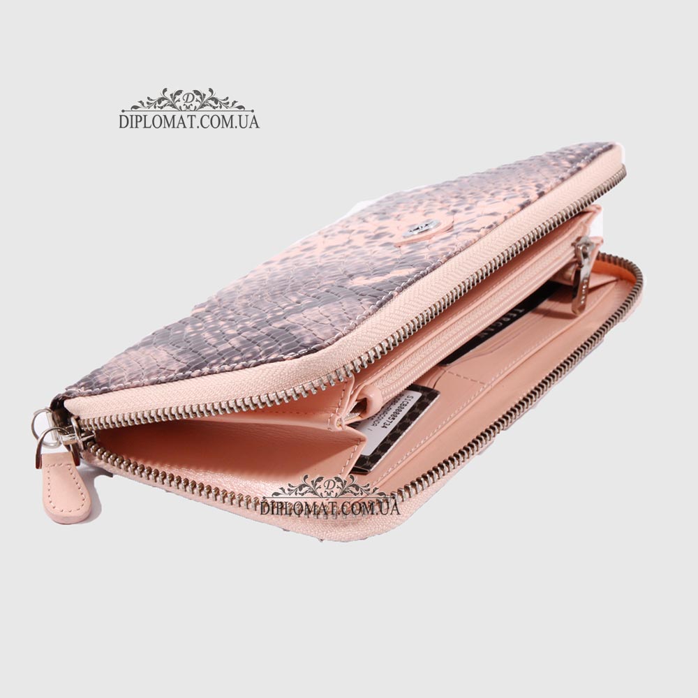 Кошелек Клатч TERGAN 5734 на молнии кожаный  PUDRA ANACONDA/PUDRA RUSTIC
