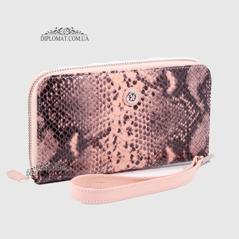Кошелек Клатч TERGAN 5734 на молнии кожаный  PUDRA ANACONDA/PUDRA RUSTIC