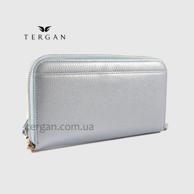 Кошелек Клатч TERGAN 5734 на молнии кожаный  MAVI PERLA MIMOZA Голубой