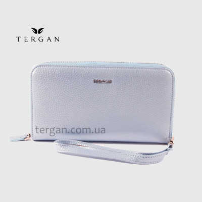 Кошелек Клатч TERGAN 5734 на молнии кожаный  MAVI PERLA MIMOZA Голубой