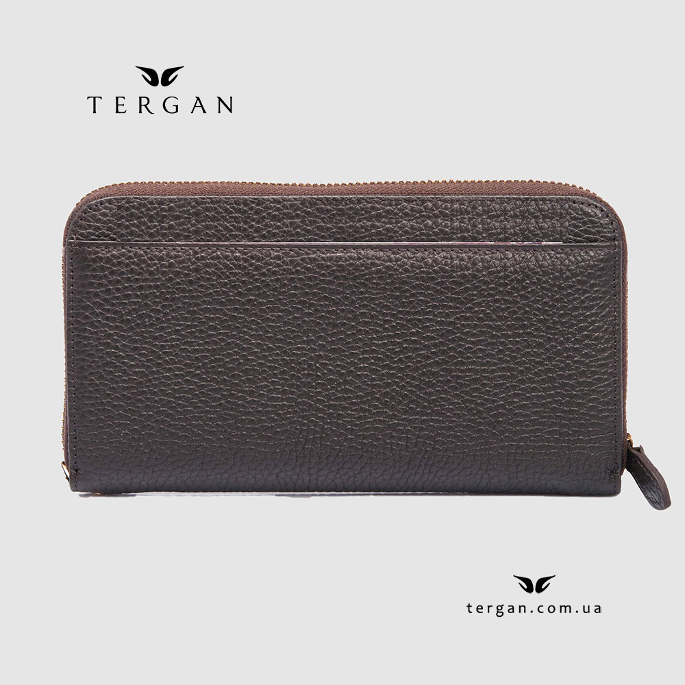 Кошелек Клатч TERGAN 5734 на молнии кожаный  KAHVE FLOATER