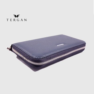 Кошелек Клатч TERGAN 5734 на молнии кожаный  LACIVERT FLOATER Темно Синий Синий